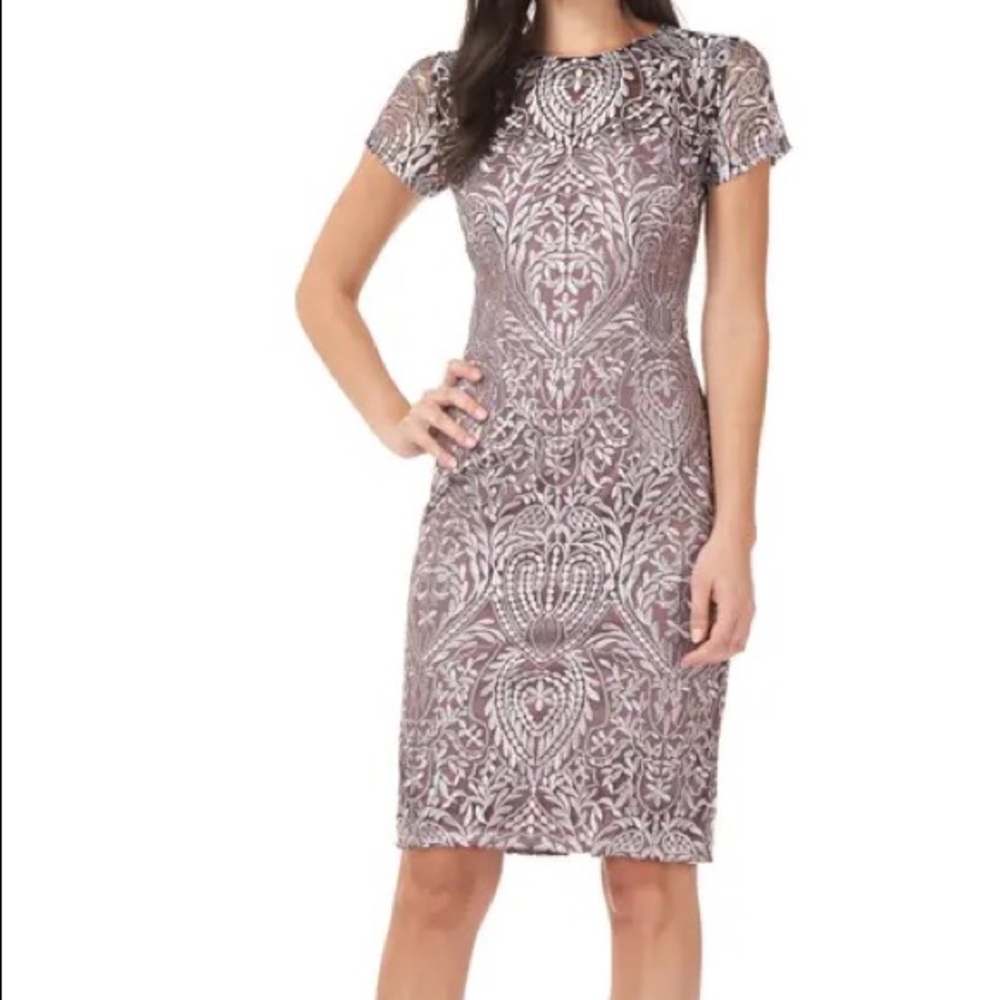 NWOT JS Collections embroidered sheath dress